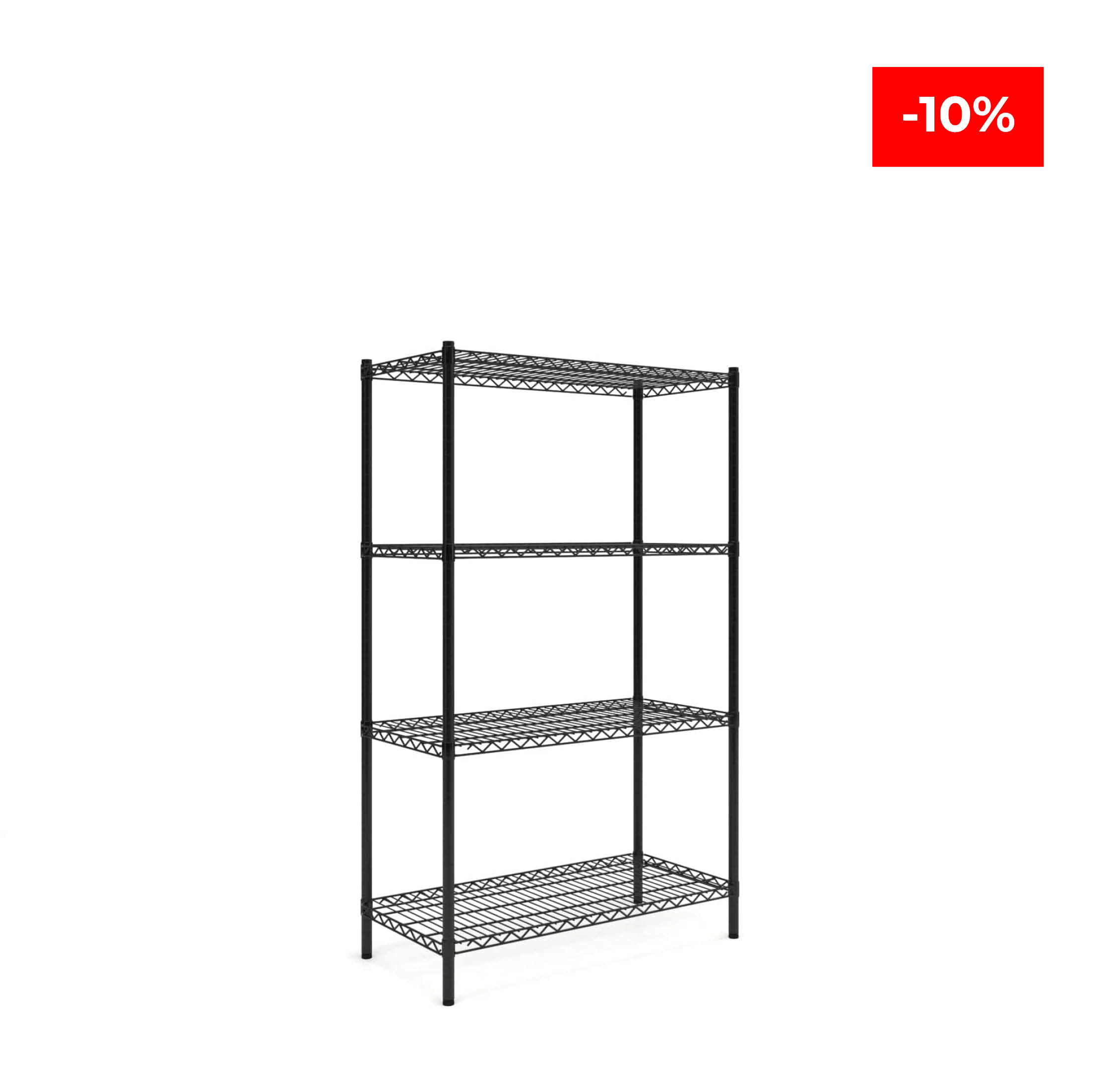 Gitterregal Chromatiert / Schwarz